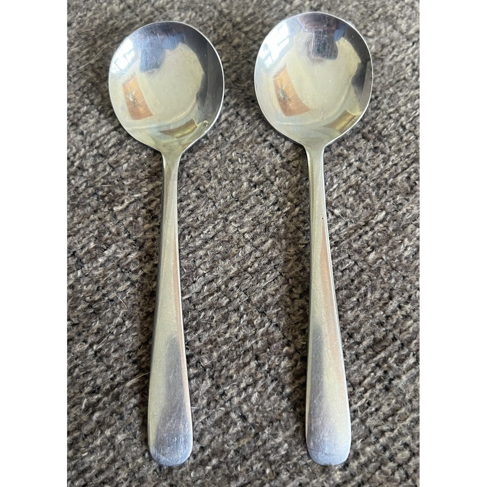 Dietary‎ Products 71725 D15K Round Bowl Soup Spoons Stainless Korea Set of 2 6"